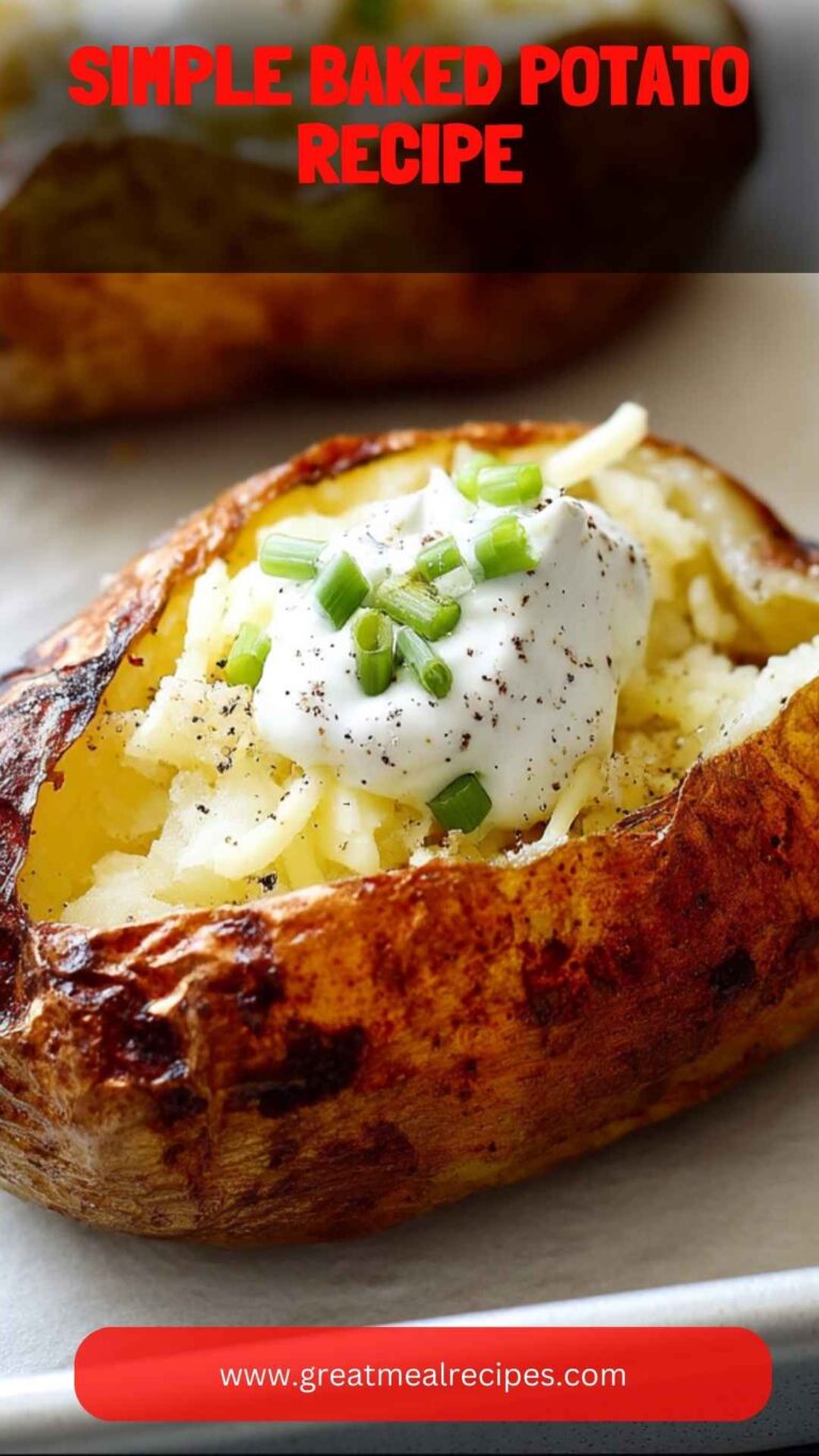 Simple Baked Potato Recipe – Great Meal Recipes