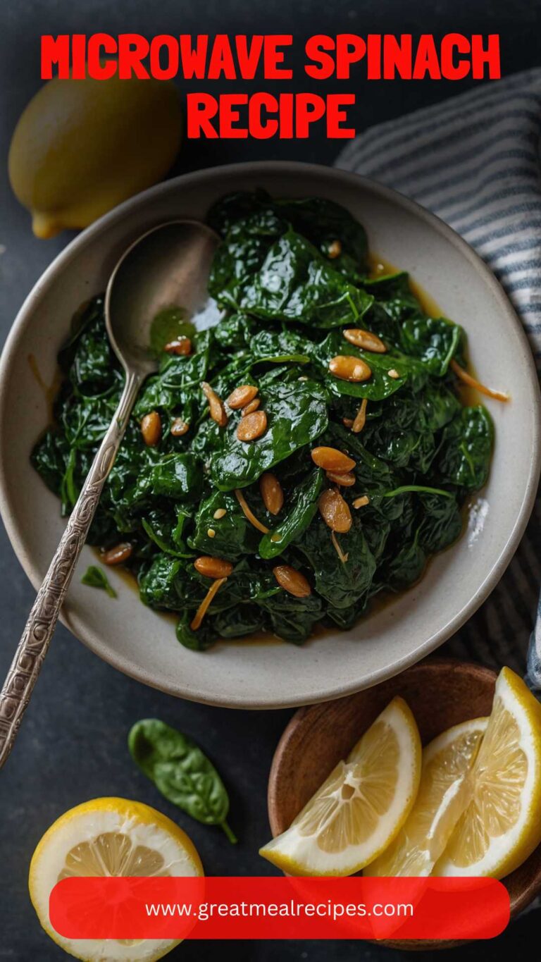 Microwave Spinach Recipe – Great Meal Recipes