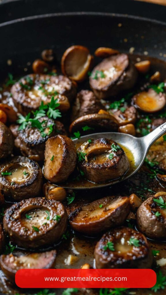 Keto Steak with Garlic Butter Mushrooms Recipe