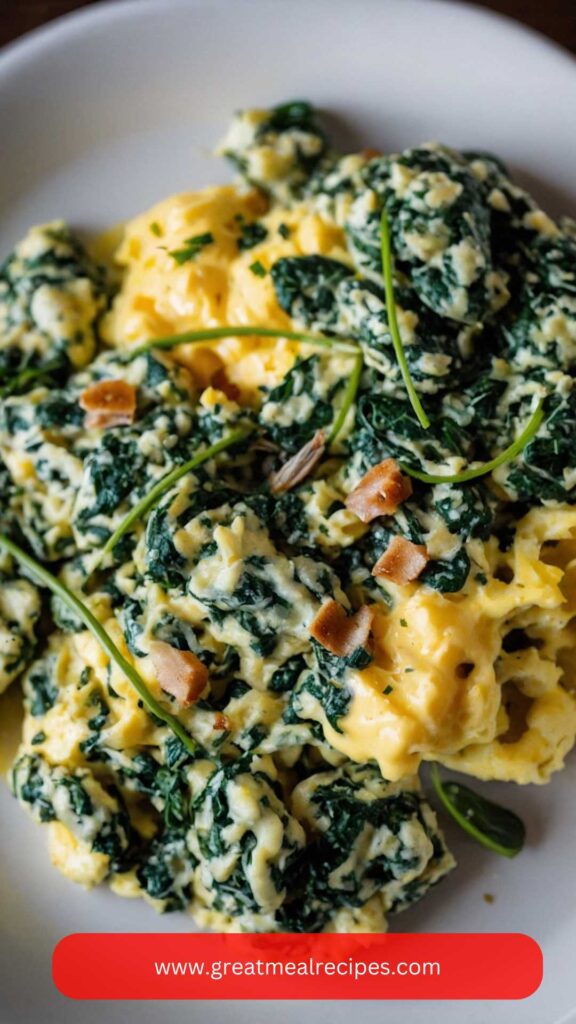 Spinach Scrambled Eggs Recipe