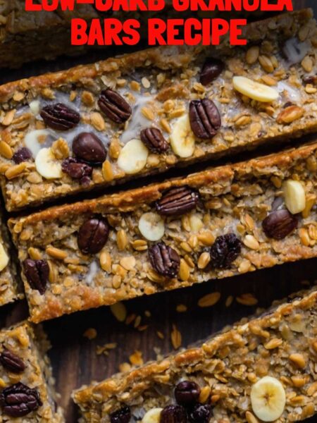 Sugar-Free Keto Low-Carb Granola Bars Recipe