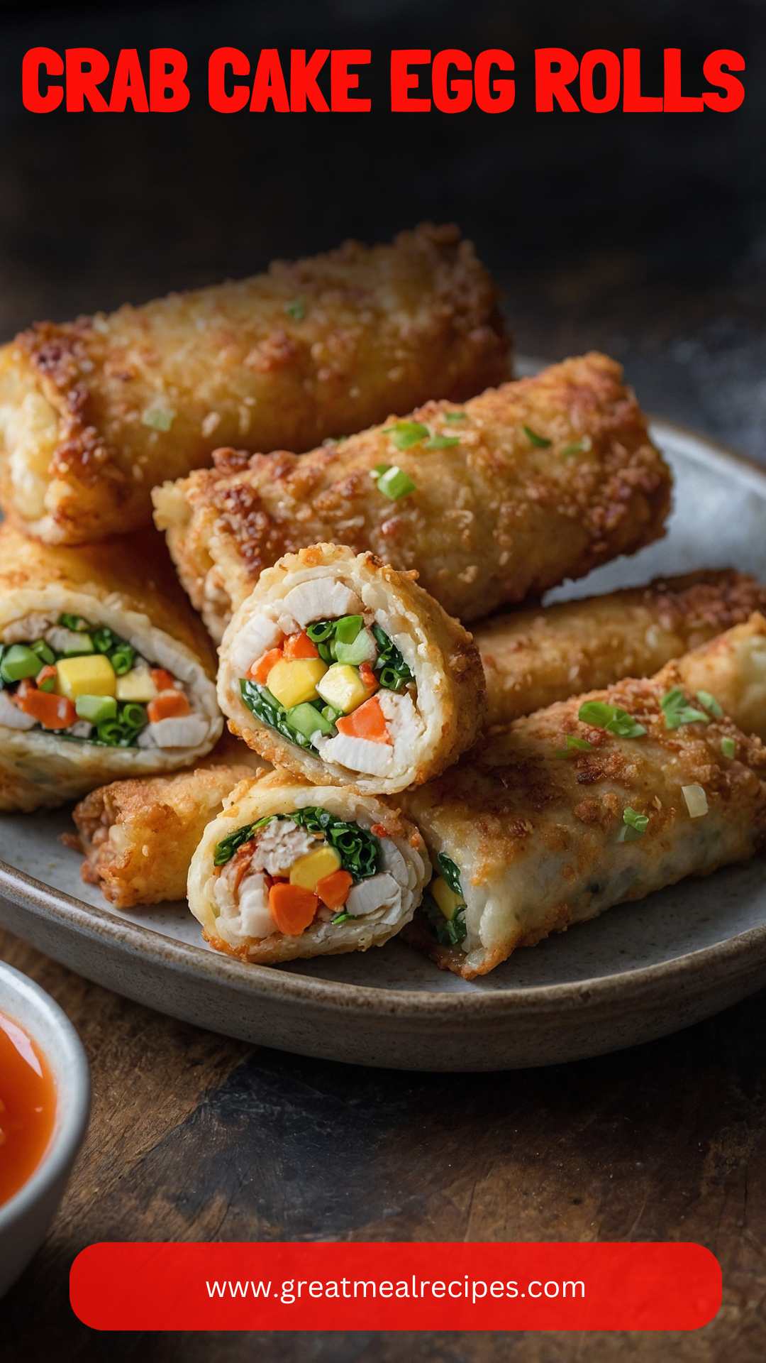 Crab Cake Egg Rolls