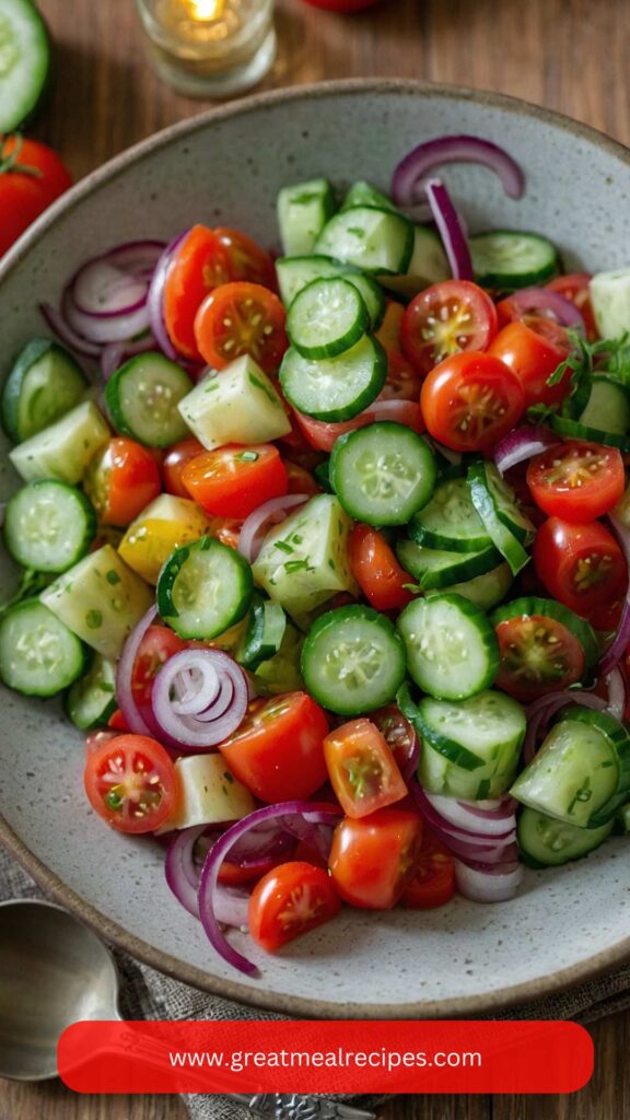 how to make Cucumber Tomato Salad Recipe 