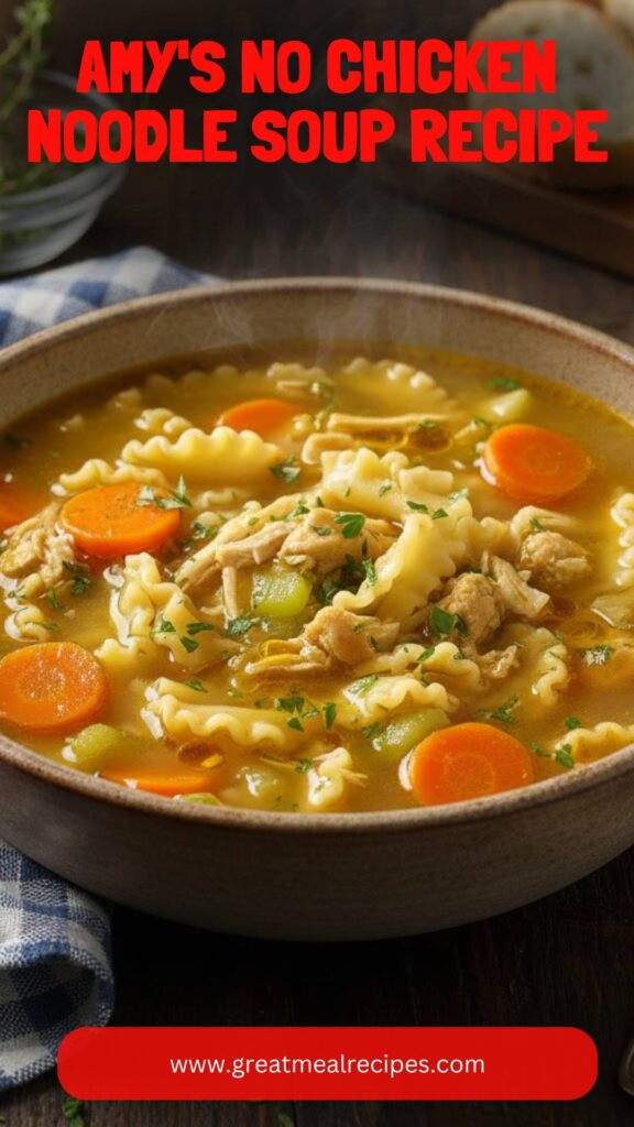 Amy's No Chicken Noodle Soup Recipe