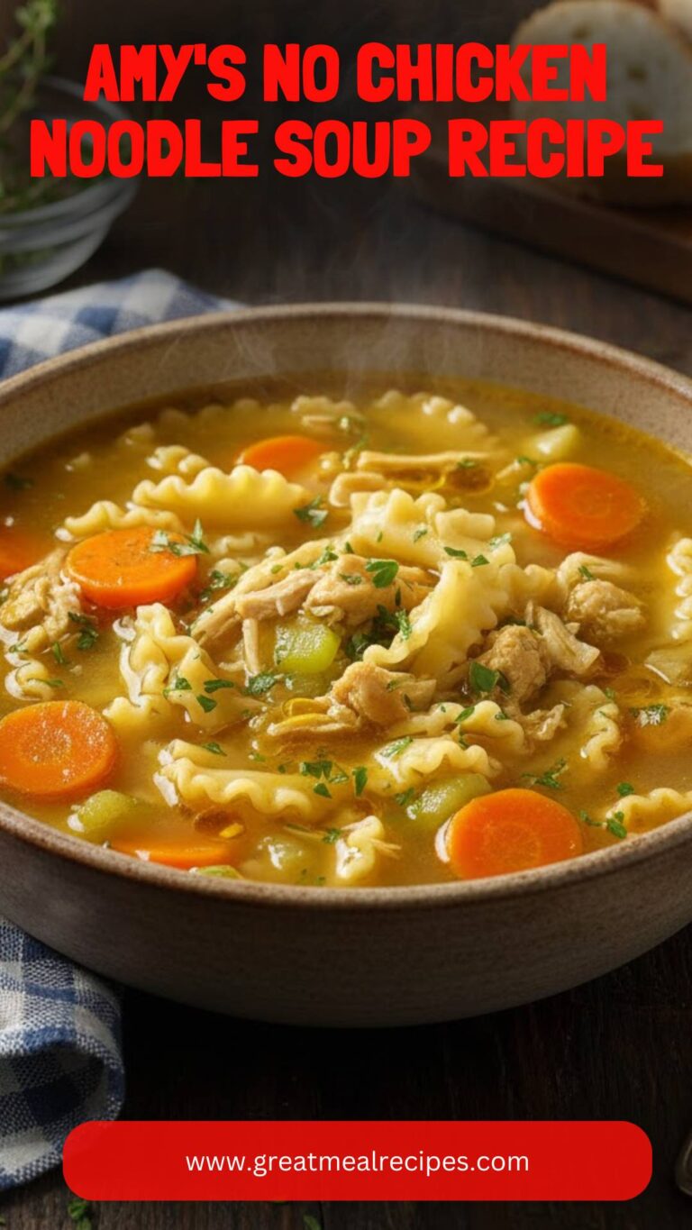 Amy’s No Chicken Noodle Soup Recipe – Great Meal Recipes