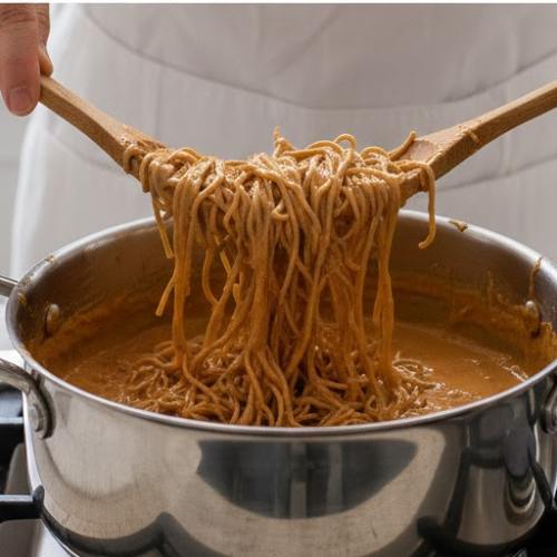Step 4: Combine the Noodles and Sauce