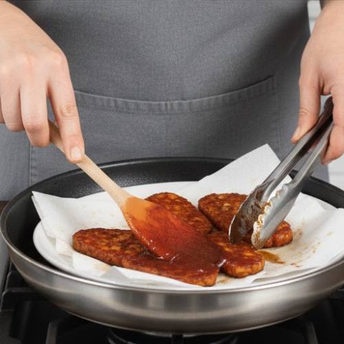 Step 6: Coat the Tempeh Step 6: Coat the Tempeh