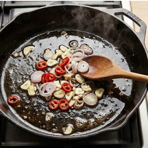 Step 4: Sauté Aromatics Step 4: Sauté Aromatics