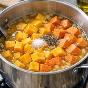 Butternut Squash And Sweet Potato Soup Recipe step 2