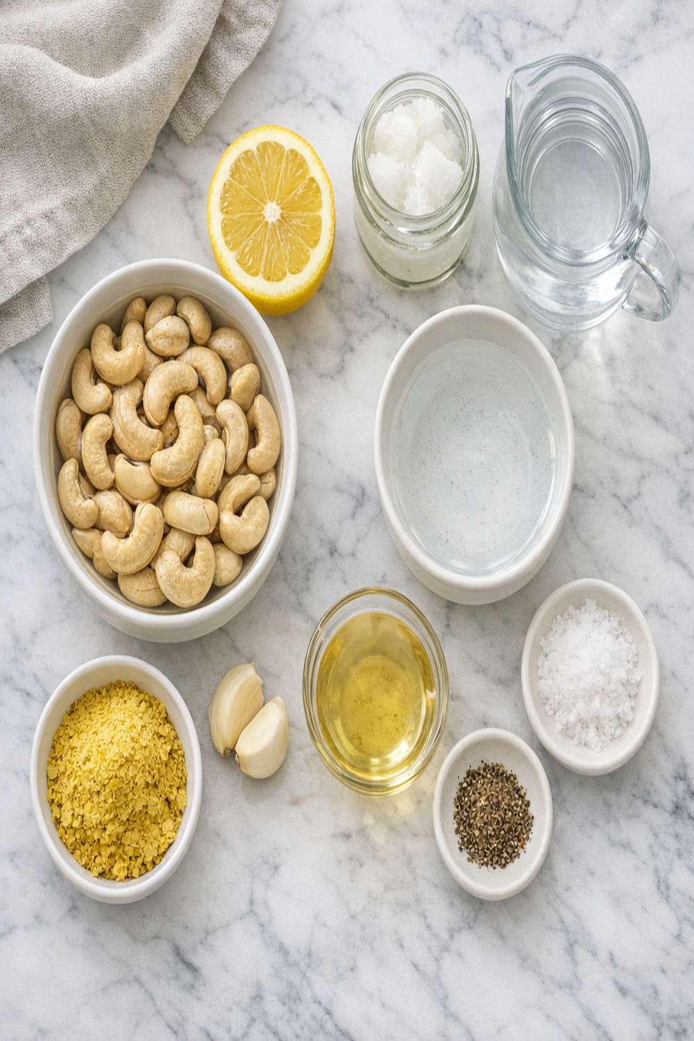 Cashew Sour Cream Recipe ingredients