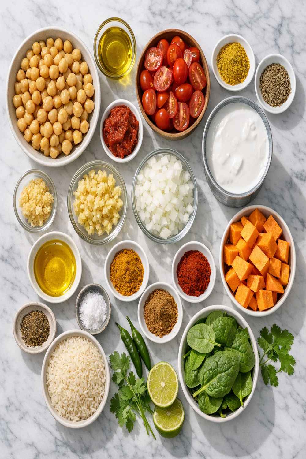 Chickpea Coconut Milk Curry Recipe ingredients
