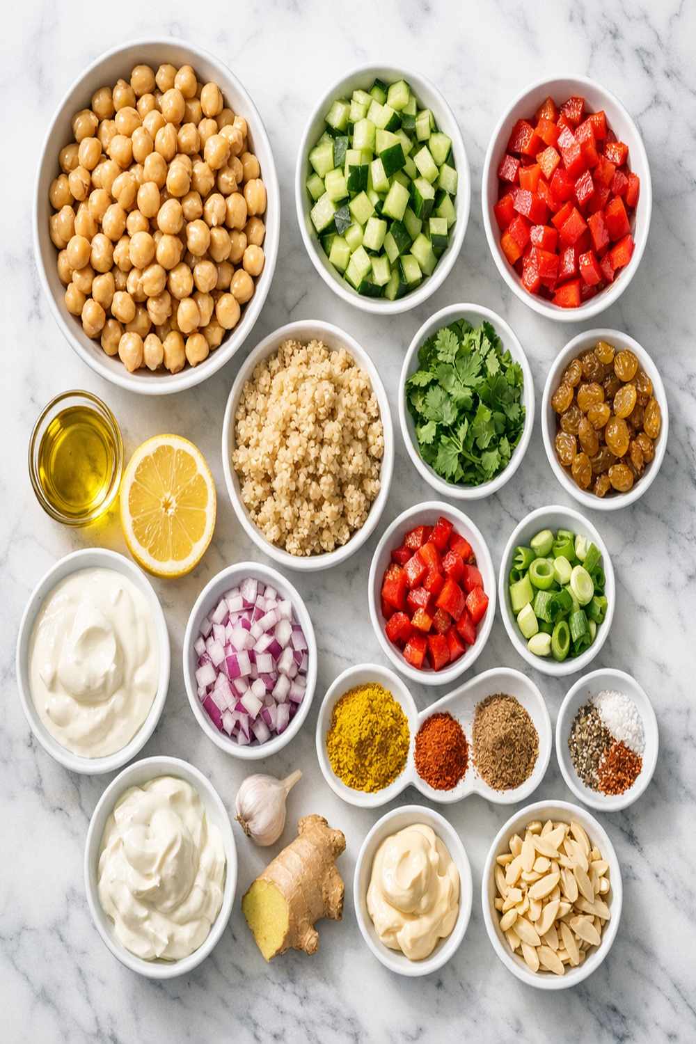 Chickpea Salad Curry Recipe ingredients