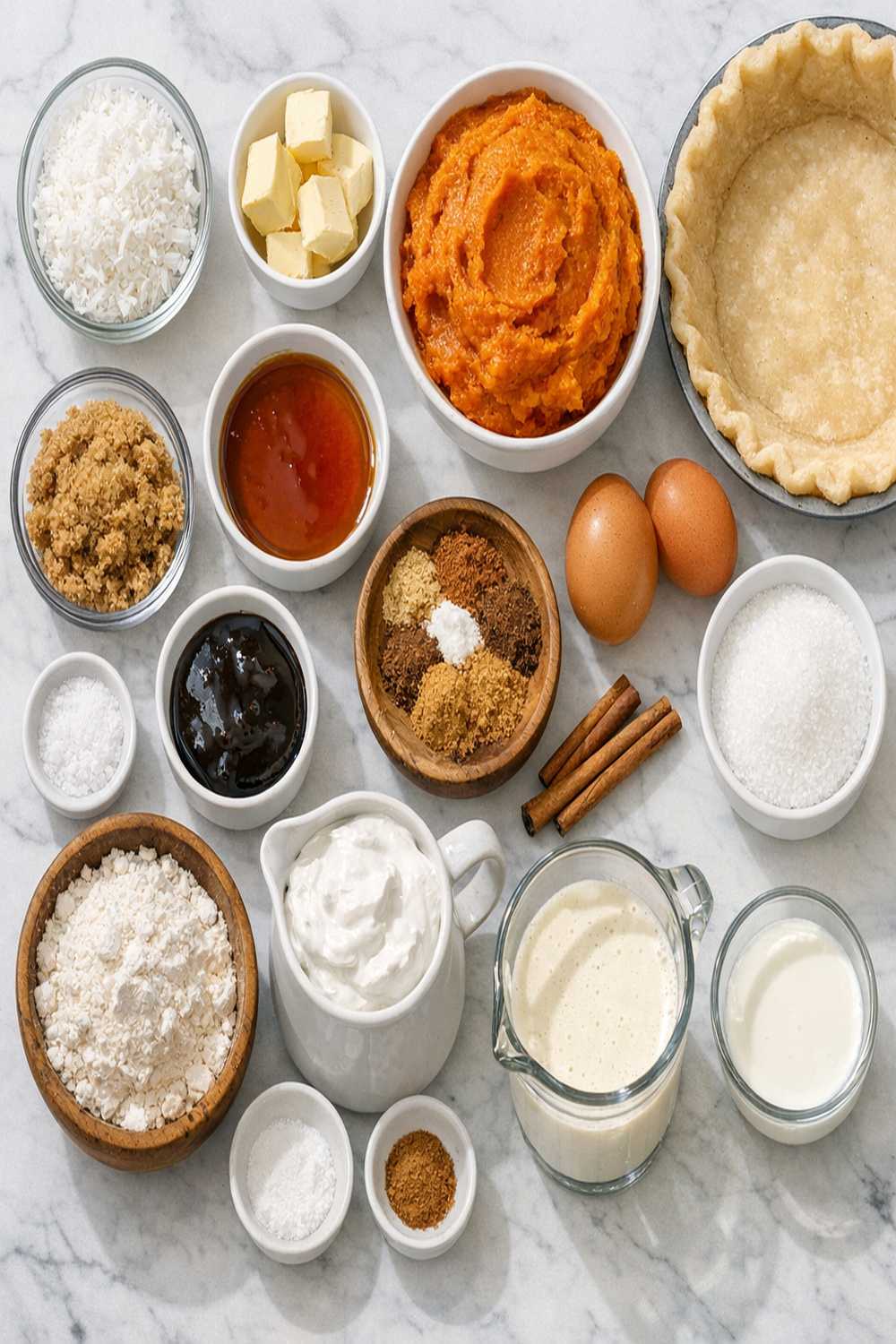 Coconut Cream Pumpkin Pie Recipe ingredients