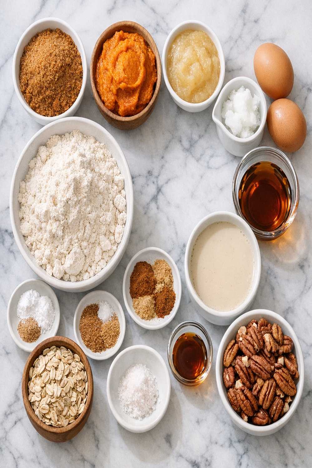 Dairy Free Pumpkin Muffin Recipe ingredients