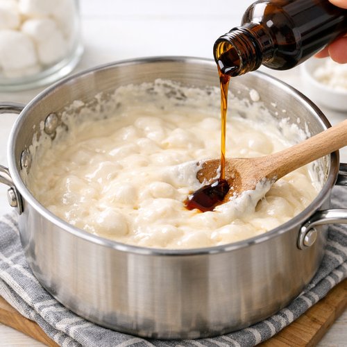 Step 4: Remove From Heat and Add Vanilla