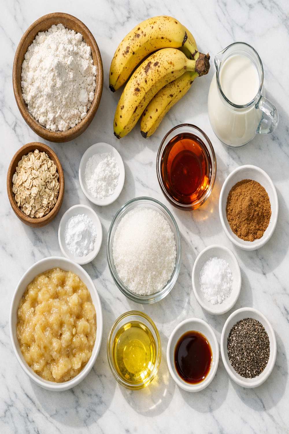 Eggless Banana Pancake Recipe ingredients