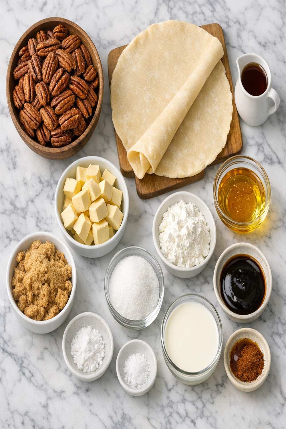 Eggless Pecan Pie Recipe ingredients